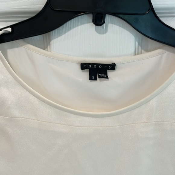 Theory Silk and Lace Sheath Cream Size 2 - Picture 4 of 8